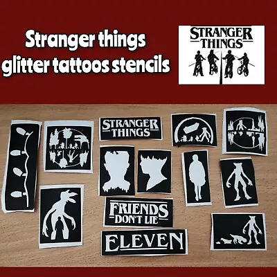 £3 • Buy Glitter Tattoo / Face Paint Stencils. Stranger Things 12+ Children Birthday  