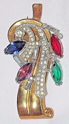 McClelland Multi Color Pin Rhinestones Red Green Blue Purple Brooch HTF Barclay • $199.99