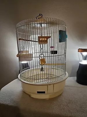 Vintage Hoei Bird Cage Japan Dome White Accessories Included • $35