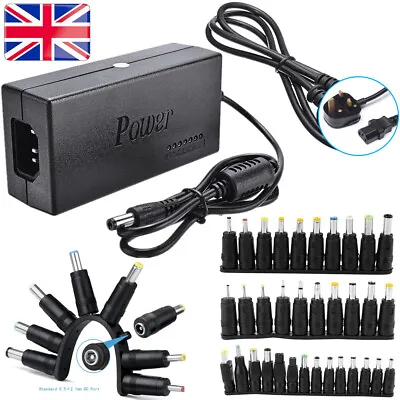 96W Universal DC Connectors Plug Kit Power Supply Adapter Charger For PC Laptop • £16.59