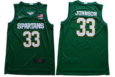 Magic Johnson #33 Michigan State Spartans Basketball Men Jersey - S To 5XL • $48.90