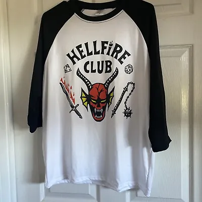 $18.50 • Buy 2X Or 3X 3/4 Sleeve Hellfire Club Raglan Shirt (Unisex)