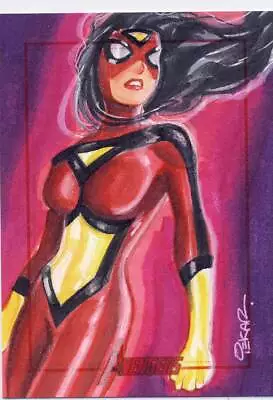 2012 Marvel Greatest Heroes Avengers Sketch Card Pekar SPiderwoman • $199.99