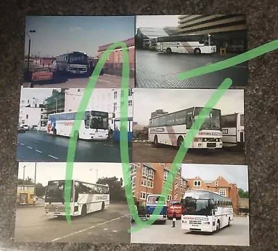 National Express Coach Photos Lot Of 6 Various Operators & Areas Taken 1991 -03 • £1.40
