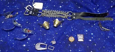 Lot Of Western Cowboy Boot Toe Tips Heel Guards Chain Straps  Scarf Tie Clips • $22.04