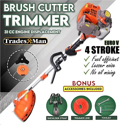 4 STROKE Brush Cutter Pole Whipper Snipper Lawn Trimmer Edger Brushcutter FS • $219