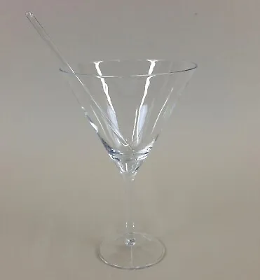 Giant Martini Glass Oversize With Glass Stirrer 9  Tall 6  Diameter 20 Oz. • $20