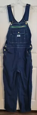 Liberty Men's Blue Denim Carpenter Bib Overalls Size 36x32 • $36.99