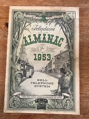 1953 Telephone Almanac ~ Bell Telephone System Vintage Advertising Booklet • $6.99