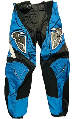 VTG Thor Motocross Pants Men's 24 Dirt Bike Motorcycle Blue Off-Road W/Pads MX • $29