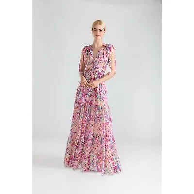 Shoshanna Zahra Floral Gown In Blush Pink 2 Womens Long Maxi Dress • $269.97