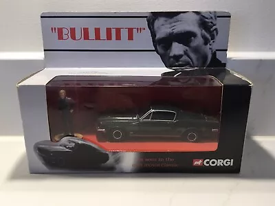 Corgi CC05901 From Bullitt 1968 Ford Mustang As Driven By Steve McQueen & Figure • $44.82