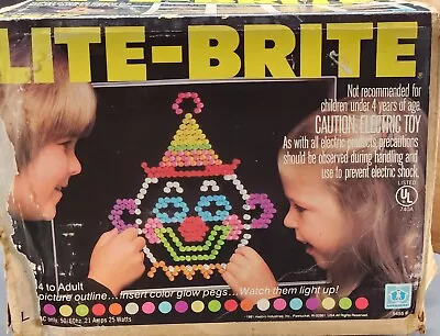 Vintage 1978 LITE BRITE Light Toy Original Box 8 Different Color Pegs • $25