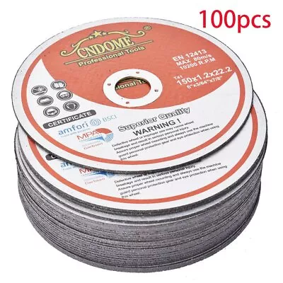 Pack 100 6 X.045 X7/8  Cut-off Wheel - Metal & Stainless Steel Cutting Discs • $54.32