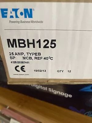 MEM Memshield 2 MCB 25 Amp Type B Single Pole Circuit Breaker MBH125 B25 • £14.50