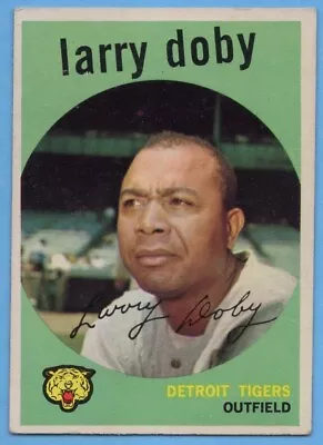 1959 Topps #455 Larry Doby VG CREASE Detroit Tigers Indians Hall Of Fame  A1899 • $20