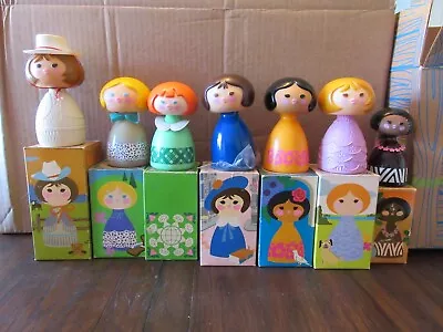 Vintage AVON Set Of 7 Small World International Girl Bottles With Original Boxes • $79.99