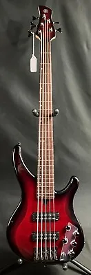Yamaha TRBX605FM 5-String Bass Guitar Flamed Dark Red Burst Finish • $569.95