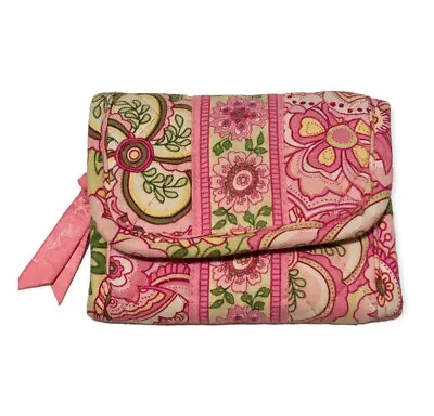 Vera Bradley Trifold Wallet In Petal Pink Green Floral Organizer Clutch • $10