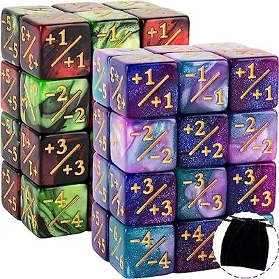 48 PCS Magic The Gathering Token Dice Counters Marble Cube D6 Dice Loyalty Di... • $24.71