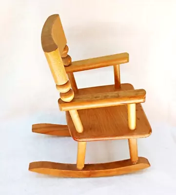 Vintage Strombecker Wooden Rocking Chair Doll Toy Ca. 1950s 7 X 3 X6  • $12.95