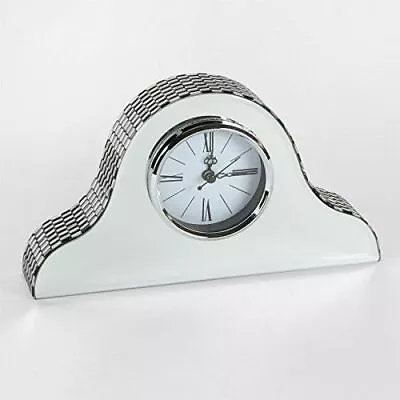 Glass Mirror Napoleon Mantel Clock • £18.99