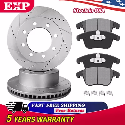 4WD Front Brake Rotors + Brakes Pads For Ford F-250 F-350 F-450 Super Duty 4x4 • $158.59