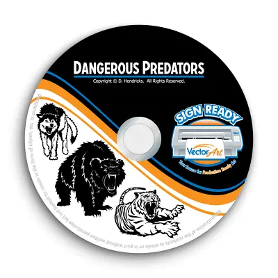 Predators Clipart-vector Clip Art Images-vinyl Cutter Plotter-cnc Dxf Graphic Cd • $46.90