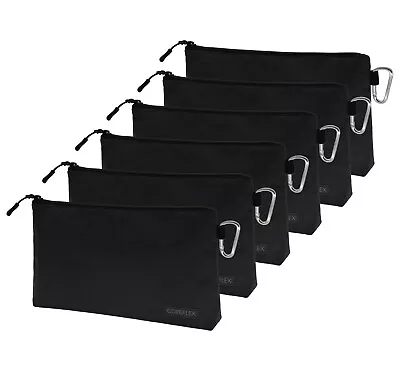 Coreflex 6 Pack Tool Pouch Zipper Bag Small Tool Bag Multipurpose Storage Blk • $24.99