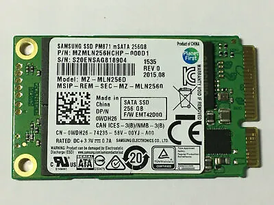 SAMSUNG SSD MSATA PM871 256GB MZ-MLN256D Solid State Disk For Dell Lenovo Laptop • £40.79