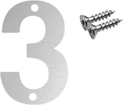 5 In Stainless Steel House Number 0 To 9 Outdoor Floating Metal Doorplates • $5.97