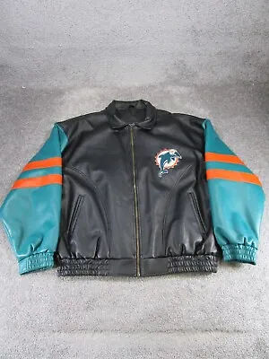 Game Day Miami Dolphins Jacket Mens Large Faux Leather • $53.99