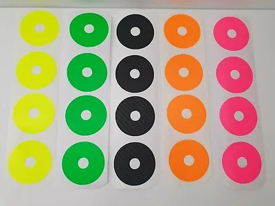 RC VINYL Wheel Stickers X 4  FLOU Or CARBON 1/10 Touring Car Rims Tamiya Sorex • £1.99