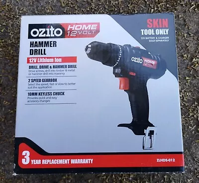 Ozito 12V 2 Speed Impact Hammer Drill Tool Only • $49