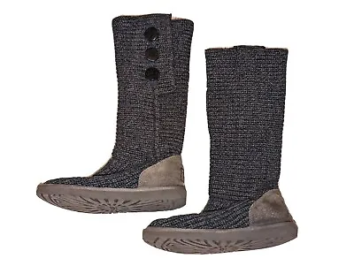UGG Australia 5819 Boots Gray Blue Knit Casual Cardy Tall 8 Knee High Women Soft • $47