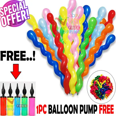 Magic Long Spiral Balloons Latex Balons 260Q Twisting Modelling Long Balloons UK • £10.99