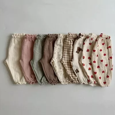 Cotton Muslin Baby Pants - Various Prints Available • $11.90