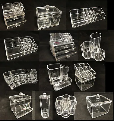 £9.69 • Buy Clear Cosmetic Makeup Make Up Display Organizer Acrylic Case Box Jewelry Storage