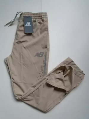 NEW BALANCE All Motion JOGGERS Mens Running Vented Pants Pale Beige Sz. SMLXL • $23.77