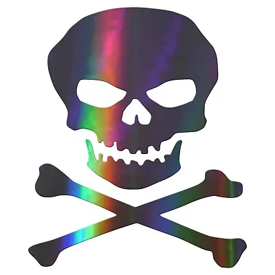 Skull Crossbones Sticker - Skull Decal - Choose Chrome Color And Size • $8.71