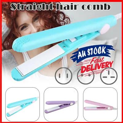 Ceramic Mini Hair Curler 2-in-1 Hair Straightener Quick Styling Long-Lasting AU • $14.55