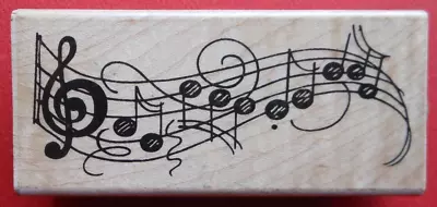 Wavy Music Rubber Stamp N070 Notes Song Sheet • $3.99