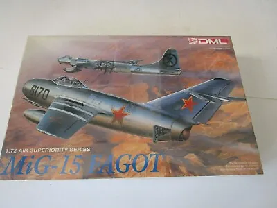 Vintage DML - 1/72 - Mig-15 Fagot Dragon 2510 New In Box Sealed Model Kit • $11.97
