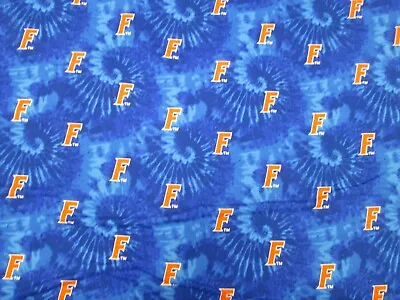 UNIVERSITY Of FLORIDA GATORS TYD DYE DESIGN BRAND NEW 1/2 YARD 100% COTTON • $6