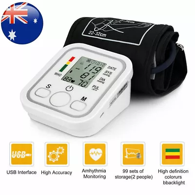 Smart Automatic Blood Pressure Monitor Upper Arm Digital BP Machine Large Cuff • $18.99