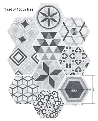 10Pcs DIY Grey Self-adhesive Non-slip Bathroom Kitchen Floor Wall Tile Stickers • $23.51