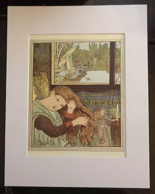 Howard Pyle Illustration For  The Lady Of Shalott  11 X 14 Matted Print-1882 • $22.49