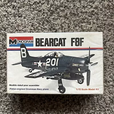 Vtg Monogram Grumman F8F Bearcat 1/72 Model 6789 Brand New & SEALED Kit • $13.50