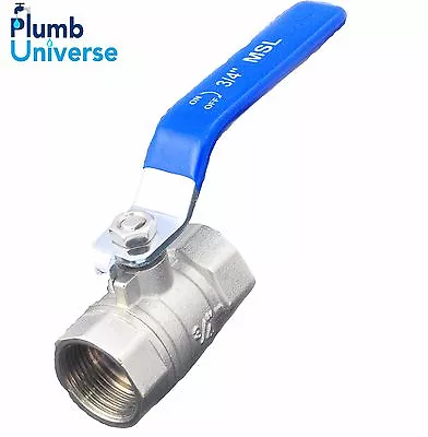 £29.99 • Buy Lever Ball Valve Blue Handle Female To Female Various Sizes 1/4 -2  - Full Flow