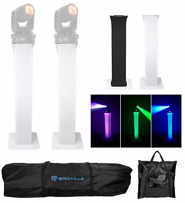 2) Totem Stands+Black+White Scrims For 2) American DJ Vizi Beam 5R Lights • $394.90